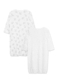 Baby Girls Elephant 2-Pack Sleeper Gowns
