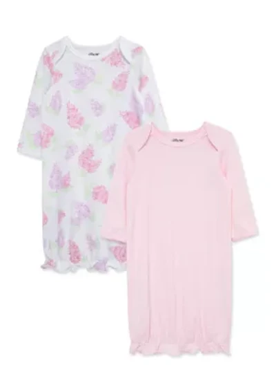 Baby Girls Lovely Lilacs 2-Pack Gowns