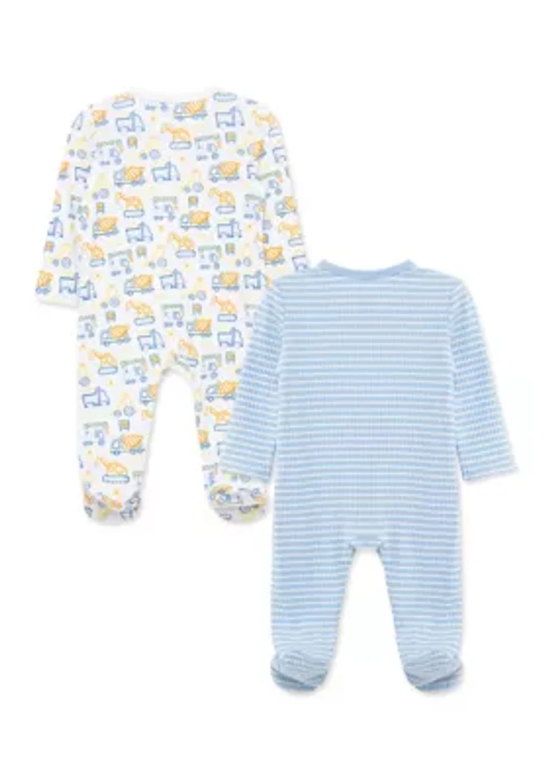 Baby Boys Truck Zone 2-Pack Footies