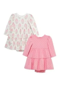 Baby Girls Floral 2 Pack Dresses