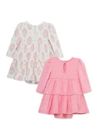 Baby Girls Floral 2 Pack Dresses