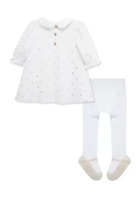 Baby Girls Smocked Dots Dress Set