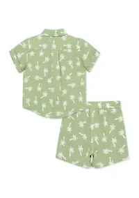 Baby Boys Tropical Woven Shorts Set