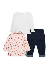 Baby Girls Floral Printed Jacket Set