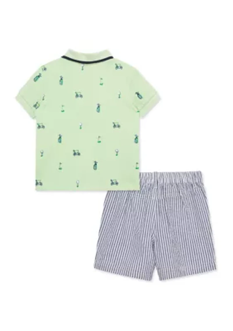 Baby Boys Golf Polo Shorts Set