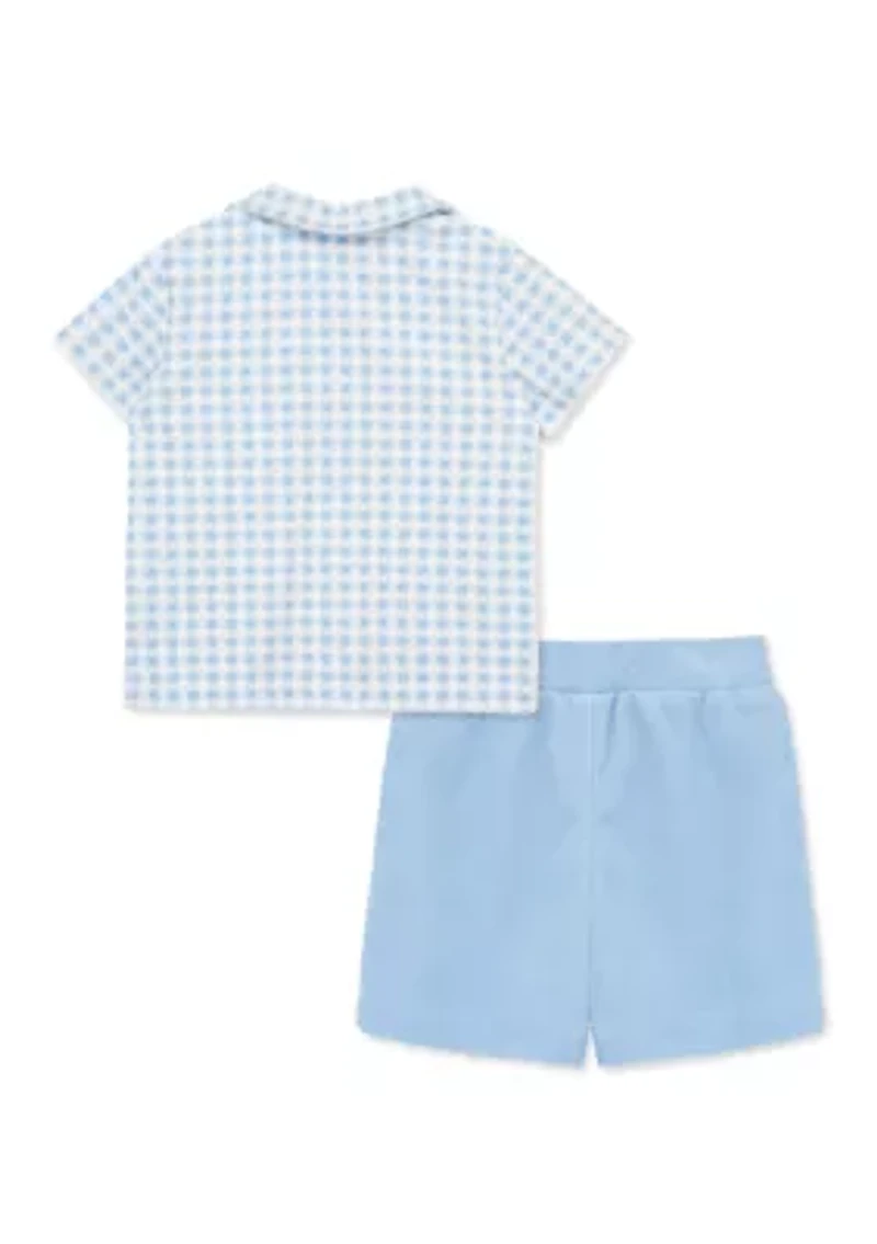 Baby Boys Gingham Terry Set
