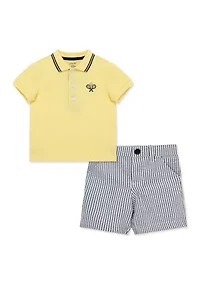 Baby Boys Polo Shorts Set