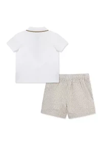 Baby Boys Polo Shorts Set