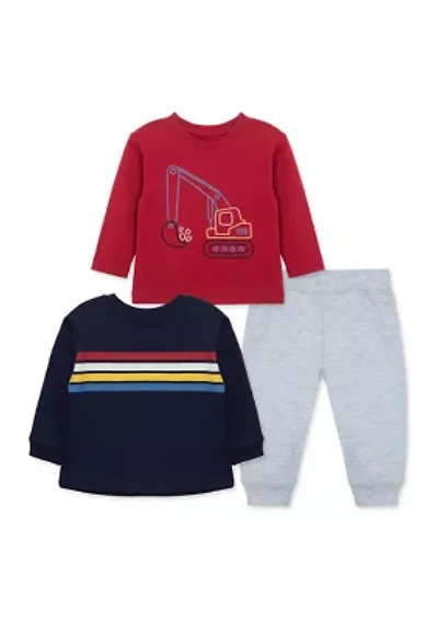 Baby Boys Construction Graphic 3 Piece Play Set