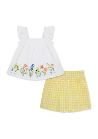 Baby Girls Border Woven Play Set