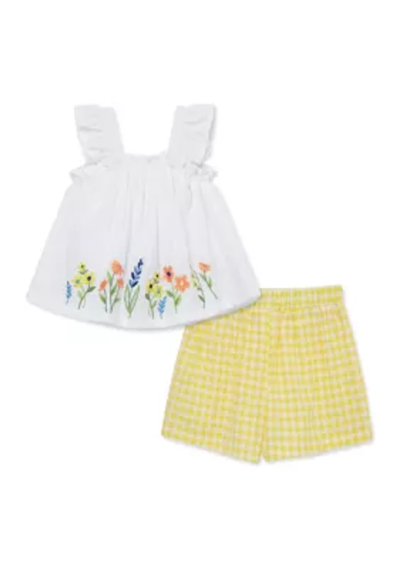 Baby Girls Border Woven Play Set