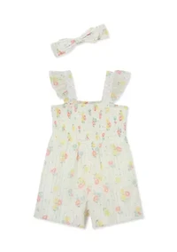 Baby Girls Daisy Woven Romper