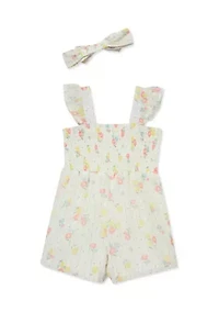 Baby Girls Daisy Woven Romper
