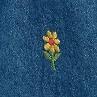 Girls Floral Printed Denim Jumper Set