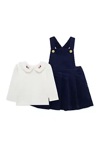 Baby Girls Pleated Jumper Set