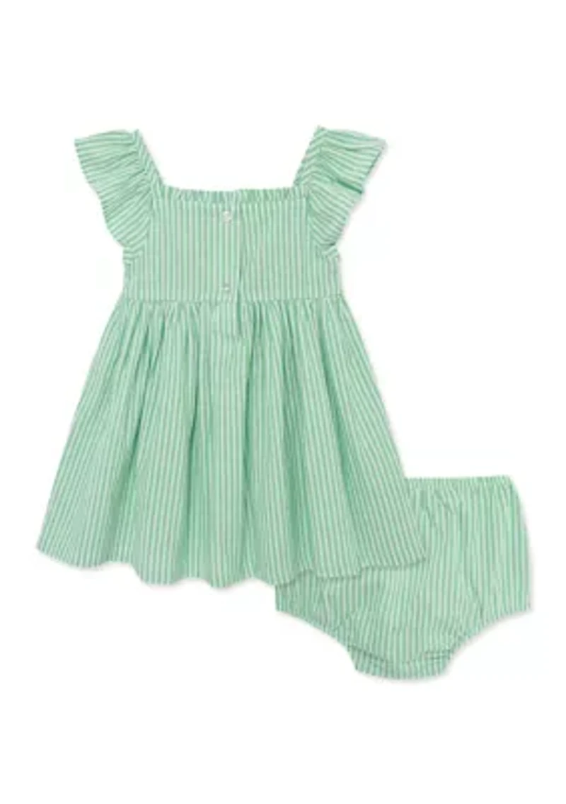Baby Girls Embroidered Dress and Panty Set