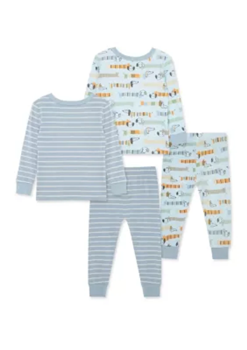 Baby Boys Puppy 4 Piece Pajama Set