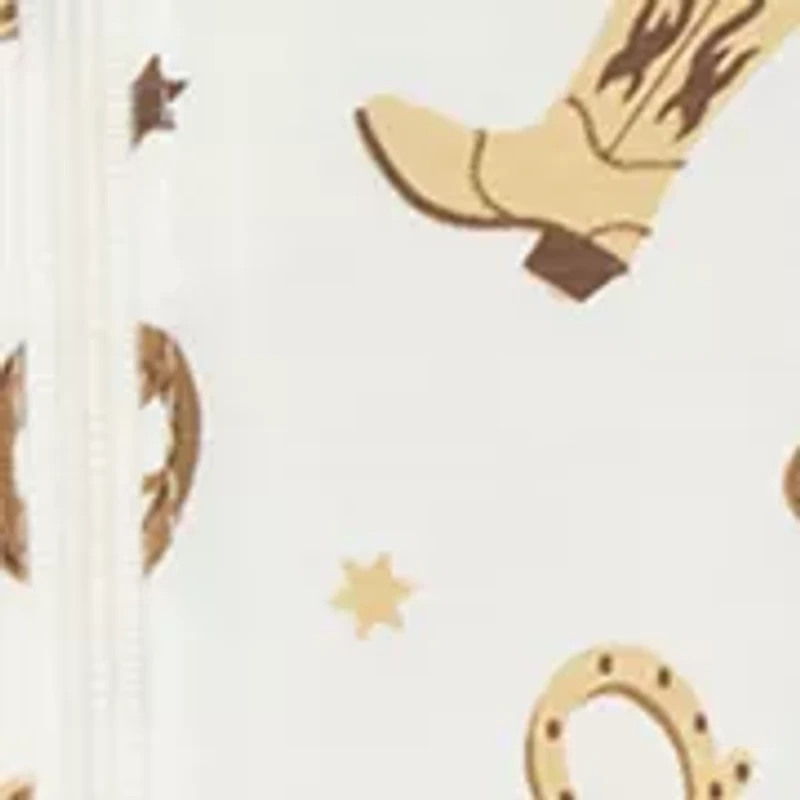Baby Boys Cowboy Zip Front Footie Pajamas
