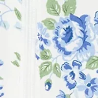 Baby Girls Toile Zip Front Footie Pajamas