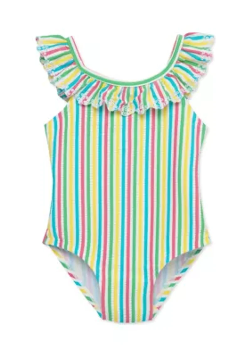 Baby Girls Multi Stripe Swimsuit