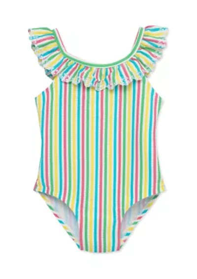 Baby Girls Multi Stripe Swimsuit