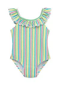 Baby Girls Multi Stripe Swimsuit