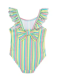 Baby Girls Multi Stripe Swimsuit