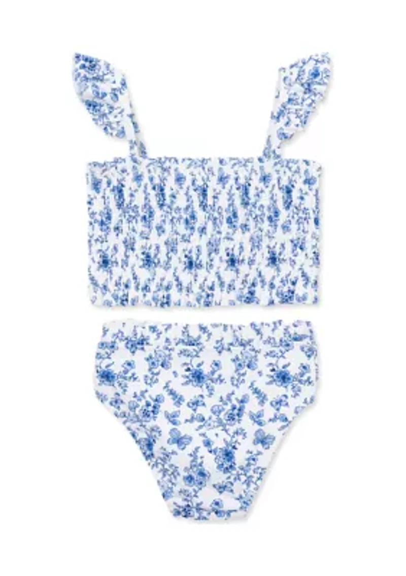 Baby Girls Floral Printed Swimsuit