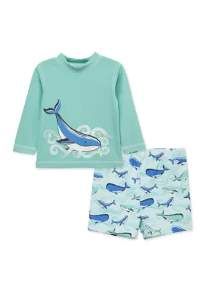 Baby Boys Whale Rashguard Swim Set