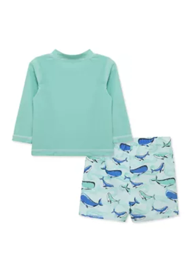 Baby Boys Whale Rashguard Swim Set
