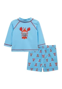 Baby Boys  Lobster Rashguard Swim Set