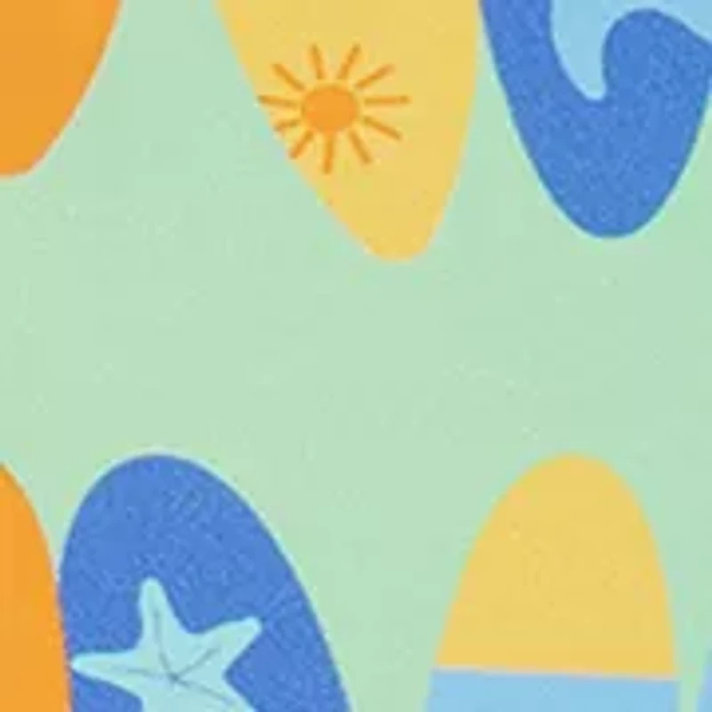 Baby Boys Long Sleeve Surfboard Pattern Rash Guard Swimsuit