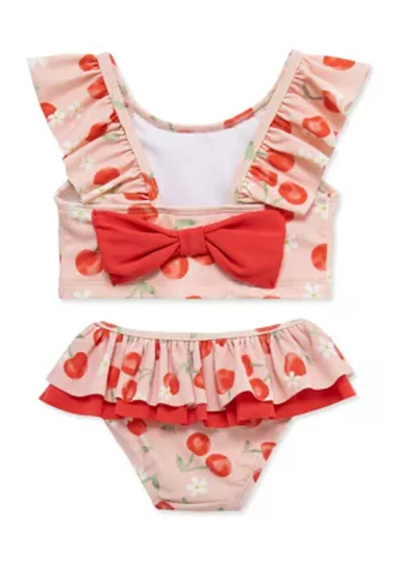 Baby Girls 2 Piece Cherry Swimsuit