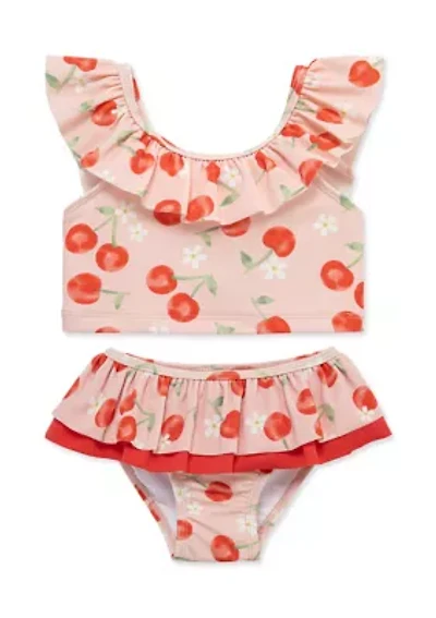 Toddler Girls Cherry 2 Piece Swimsuit Set