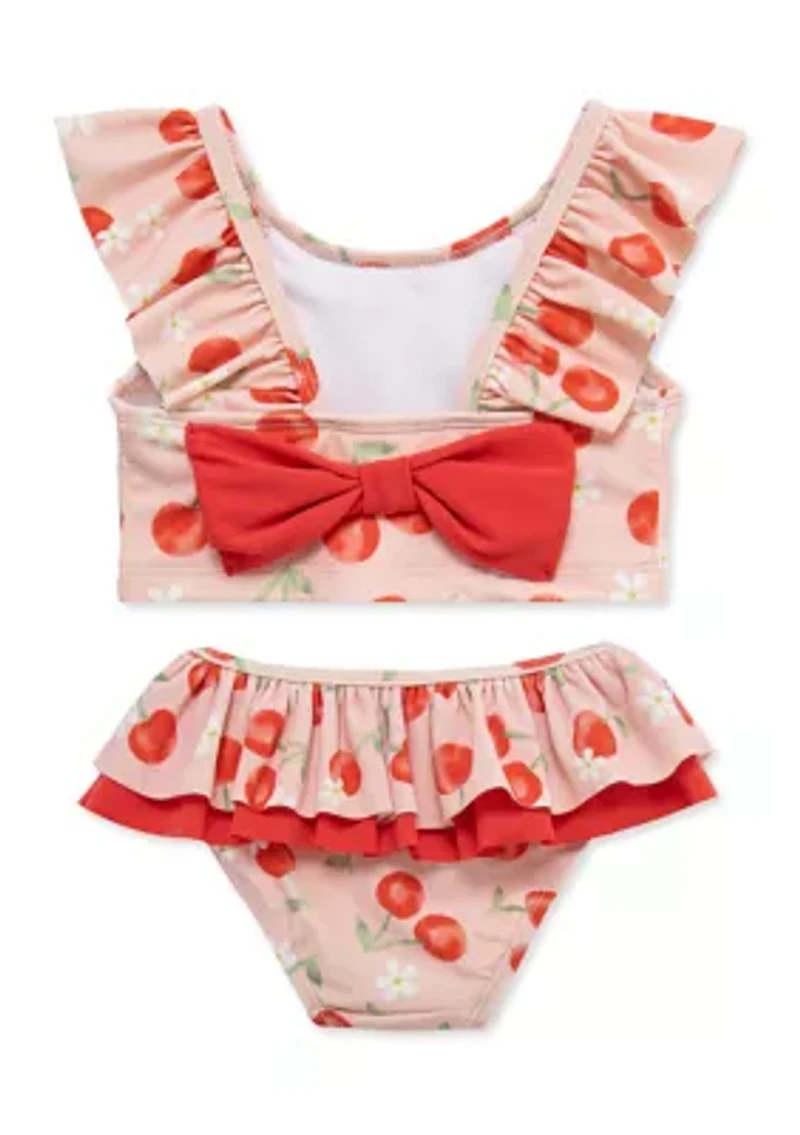Toddler Girls Cherry 2 Piece Swimsuit Set
