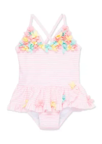 Toddler Girls 3D Multicolor Swimsuit