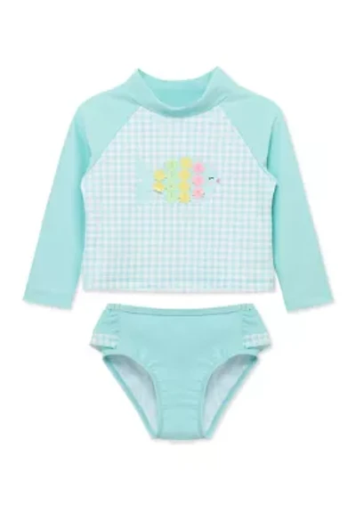 Baby Girls Fish 2 Piece Rashguard Swimsuit