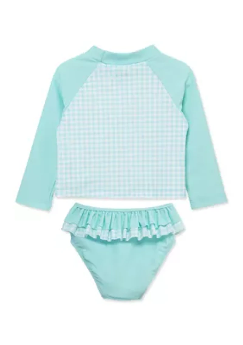 Baby Girls Fish 2 Piece Rashguard Swimsuit