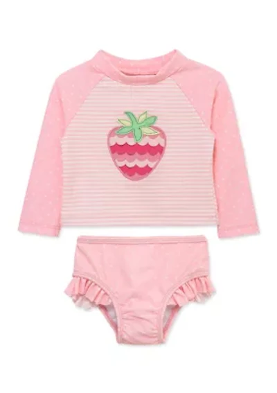 Baby Girls Strawberry 2 Piece Rashguard Set