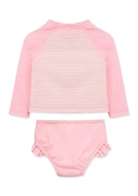 Baby Girls Strawberry 2 Piece Rashguard Set