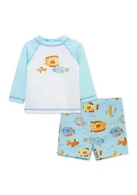 Baby Boys Fish Rash Guard Set