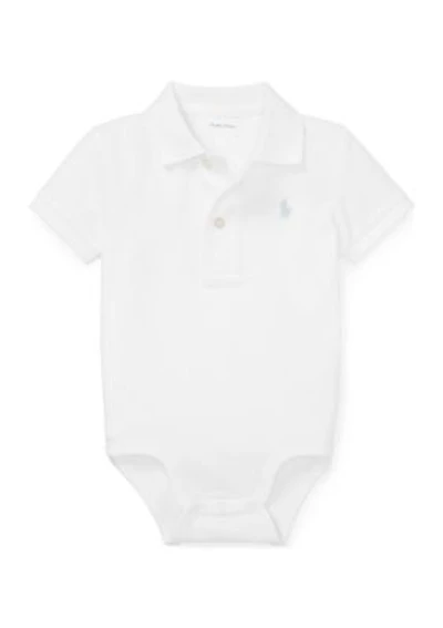 Baby Boys Cotton Interlock Polo Bodysuit