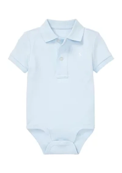 Baby Boys Cotton Interlock Polo Bodysuit