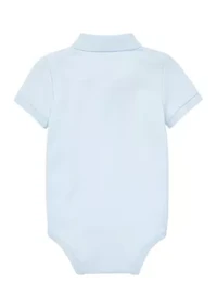 Baby Boys Cotton Interlock Polo Bodysuit