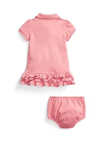 Baby Girls Ruffled Polo Dress