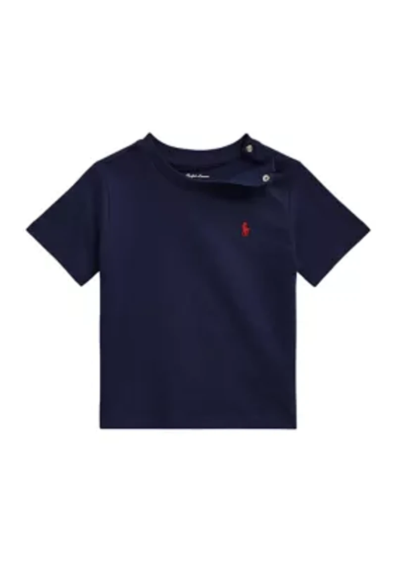 Baby Boys Cotton Jersey Crew Neck T-Shirt