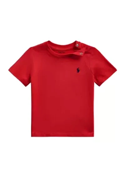 Baby Boys Cotton Jersey Crew Neck T-Shirt