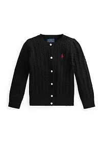 Girls 2-6x Mini Cable Cotton Cardigan