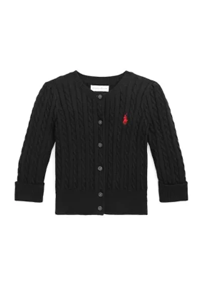 Baby Girls Cable Knit Cotton Cardigan