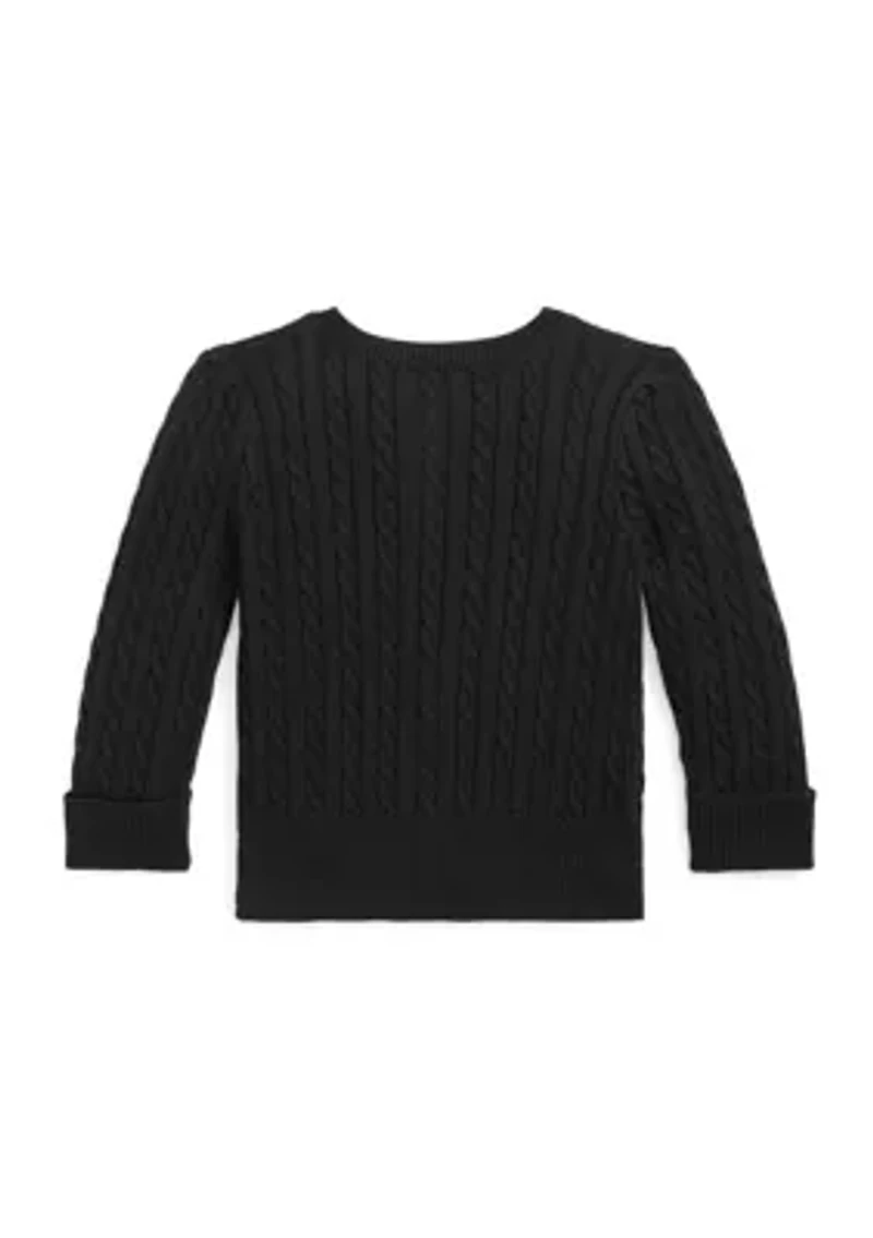 Baby Girls Cable Knit Cotton Cardigan